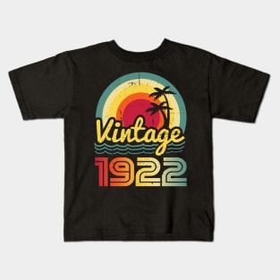 Vintage 1922 Made in 1922 101th birthday 101 years old Gift Kids T-Shirt